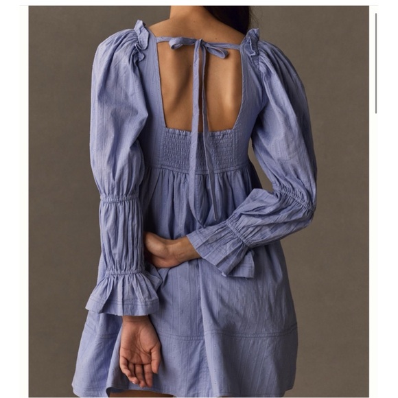 Pilcro Anthropologie Long-Sleeve Babydoll Mini Dress - Picture 4 of 14